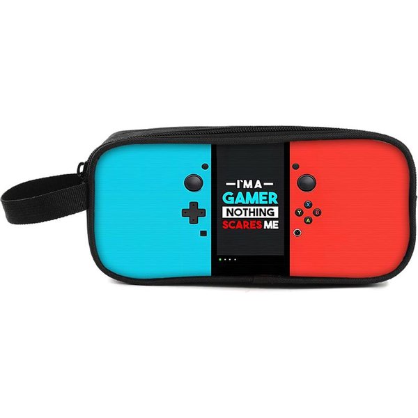 Estuche De LáPices De Doble Capa Para Consola De Juegos Con Asa Para NiñOs/NiñAs Mejores Regalos Bolsa De LáPices Plana De Dibujos Animados 2D Material Escolar-image