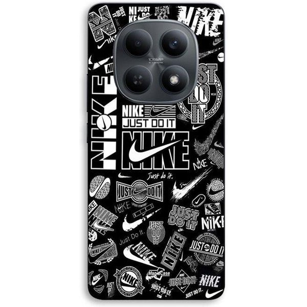 Etui Dla Xiaomi Redmi Note 15 5G Nike Air Logo Graffiti Czarno-BiałE Maniacase Czarny-image