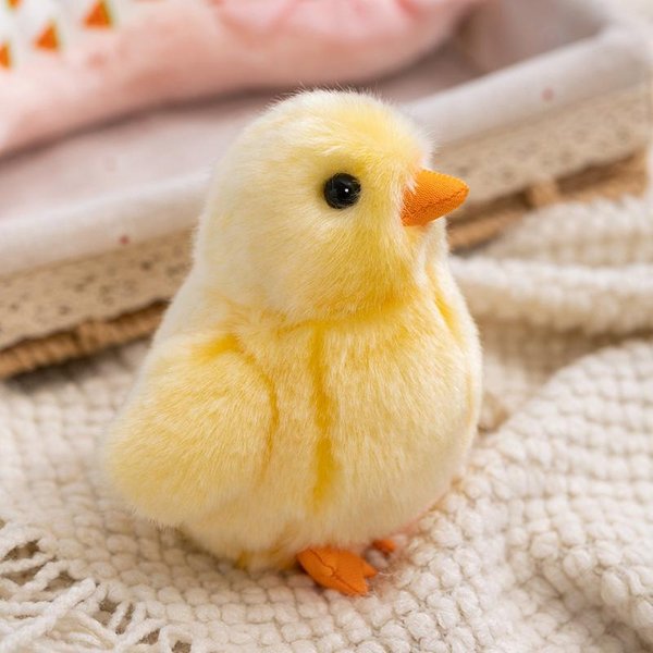 Urocza Realistyczna Pluszowa Zabawka Dziecko ZwierząTko Mini ŻółTy Pisklak KacząTko Pluszowe Zabawki Kawaii MałY Kurczak BiałA Kaczka Pluszaki MięKka Lalka Beige-image