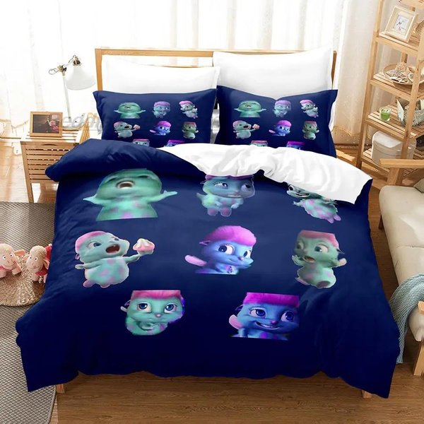 Nueva ColeccióN De Ropa De Cama Meme Bibble Individual Twin Matrimonial Queen King Size ColeccióN De Camas Dormitorio Adulto NiñO Fundas NóRdicas Colecciones 3D Anime Con SáBana 70X133Cm 2Pcs-image