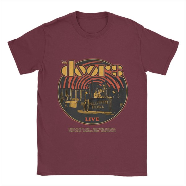 Camiseta De Verano Vintage The Doors MúSica Ocio Camisetas Hombre AlgodóN CóModa Oversize TOP Camisetas Manga Corta Camiseta Vintage S-image