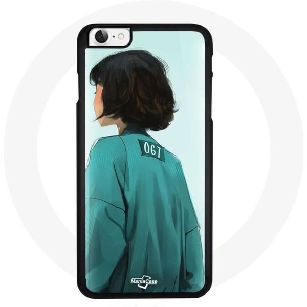 Funda De TeléFono - Maniacase - Iphone 4 - Negro - Flexible - DiseñO Squid Game-image