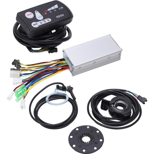 Sterownik Silnika Roweru Elektrycznego 22A WspóLny Kontroler PręDkośCi 36V 48V Z Panelem LEDS800 Manetka Kciukowa Do Roweru 500W Black-image