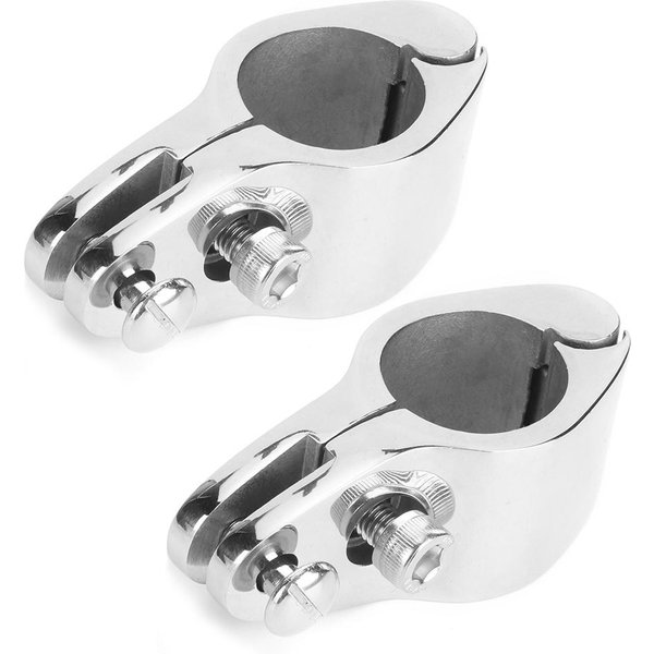 2 Piezas Bimini Top Mordaza Deslizante Abrazadera Acero Herraje Para Barco Inflable Comercial Yates 25MM 25Mm For 200Pcs A4 Paper Blanco-image