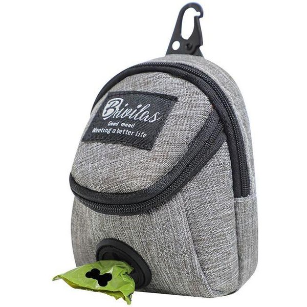 Bolsa PortáTil Para Premios De Entrenamiento De Perros, Bolsa Para Premios Al Aire Libre Para Perros, Bolsa De Cintura Para Premios De Cachorros, Dispensador De Bolsas Para Excrementos De Perro, Accesorios Para Mascotas Gris-image