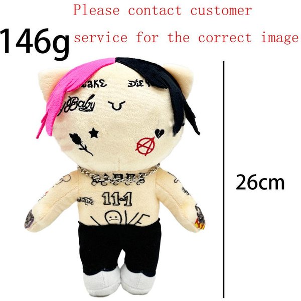 Nueva MuñEca De Peluche Figura De Lil Peep De 26 Cm Juguetes De Peluche Lindos NiñOs NiñAs Fans ColeccióN Regalos-image