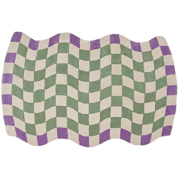 Dekoracja Salonu W Stylu Nordyckim Vintage Dywan Nieregularny Zmywalna Mata PodłOgowa Dywany W Stylu Light Luxury Do Sypialni Puszysty MięKki Dywan Do Salonu 60X90Cm24X35In-image