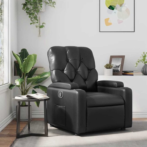 Vidaxl SillóN Cama, Negro, Cuero SintéTico-image