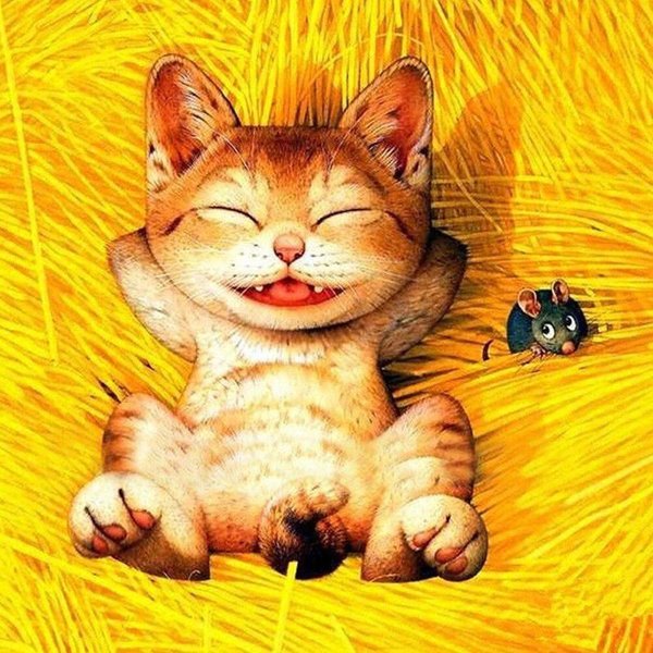Pintura De Diamantes 5D DIY Bordado De Gato Punto De Cruz Mosaico De PedreríA DecoracióN Del Hogar 30X30CM-image
