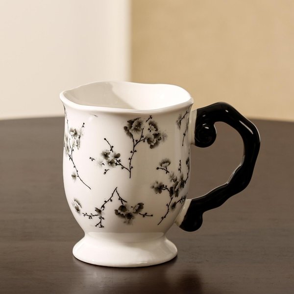 Kubek Retro Wysokiej JakośCi Wysokiej JakośCi Ceramiczny Kubek Biurowy Kubek Do Kawy Kreatywny DużA Pojemność Kubek ŚNiadaniowy PamiąTka 380Ml-image