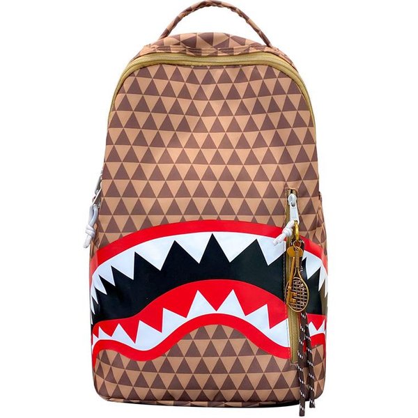 Mochila De TiburóN Para Hombre Gran Capacidad Mochila Escolar Para Estudiantes Café-image