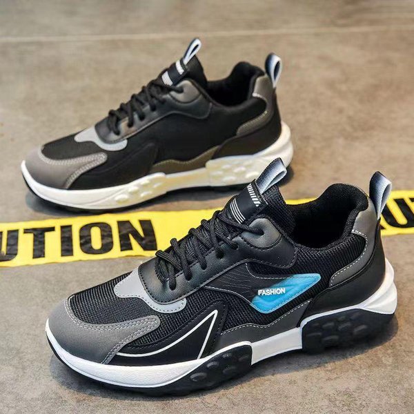 Zapatillas Dad Para Hombre Primavera Y OtoñO Nueva Moda VersáTil Zapatillas Deportivas Malla Transpirable Suela Gruesa Zapatos Suela Blanda Zapatos Casuales 44 Negro-image