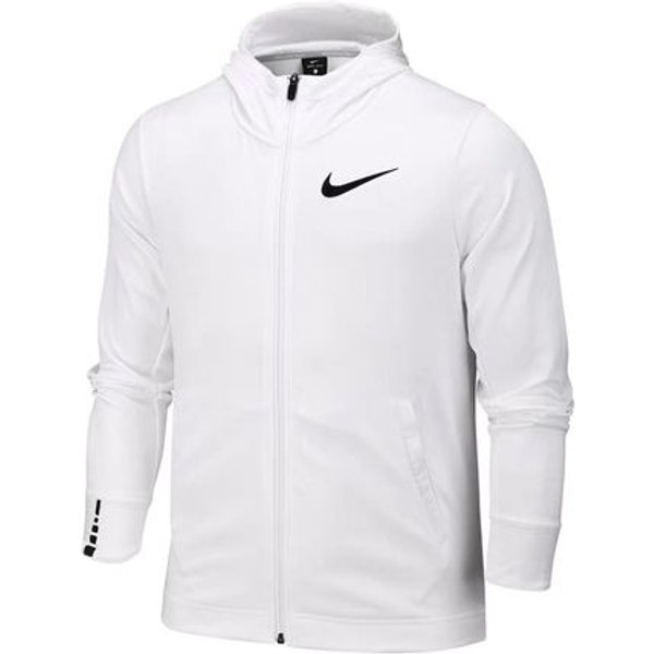 Sudadera Con Capucha De Entrenamiento De Baloncesto Elite Con Logo Swoosh De Nike Para Hombre Ropa De Abrigo Blanca AQ9714-100 XL White-image