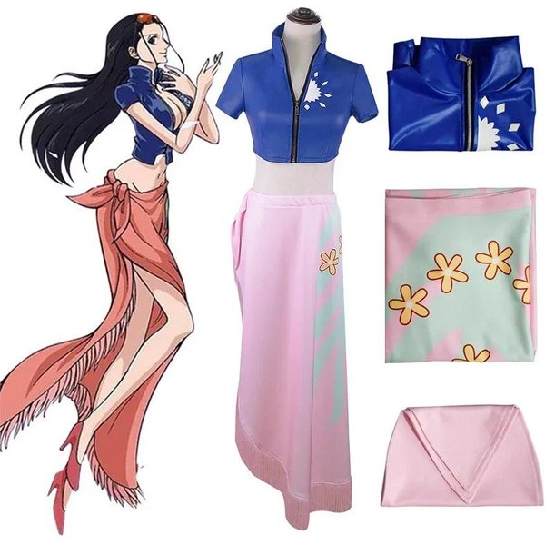 Disfraz Cosplay De Nico Robin Vestido Atuendos Disfraz Cosplay De Anime Disfraces Para NiñA Set Completo Vestido De Fiesta De Halloween Carnaval S Blue-image