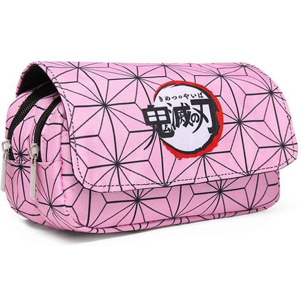 Estuche De LáPices Gran Capacidad Dibujos Animados Anime Estuche De LáPices Doble Capa Lona Bolsa De LáPices Regalo Para NiñAs-image