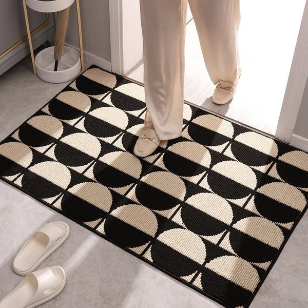 Alfombra De Entrada NóRdica De Polipropileno Para El Suelo Hogar Entrada Porche Resistente Al Desgaste Polvo Antideslizante Felpudo Lujo Ligero Alfombra Para La Entrada 50X80Cm-image