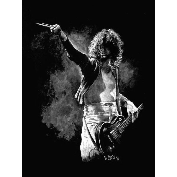 Camiseta Miembro De La Banda Led Zeppelin Jimmy Page Talla S-5XL XL-image