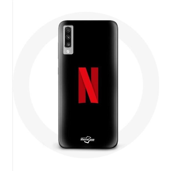 Funda - Samsung - Galaxy A70 - Logo Netflix - Flexible - ProteccióN TeléFono Negro-image