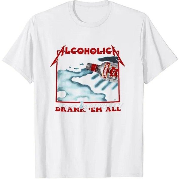 Camiseta Estampada De Bebida AlcohóLica Casual Oversize Manga Corta Verano Cuello Redondo Unisex Moda Street PulóVer 4XL Varios Colores-image