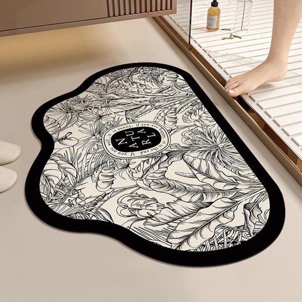 Alfombrilla De BañO Nube Para Inodoro, Suave De Lodo De Diatomeas, Fuerte Absorbente, Alfombrilla Para Pies, Puerta De Inodoro, Alfombrilla Antideslizante, Alfombrilla De Secado RáPido 40*60CM-image