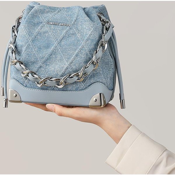 Bolso Bandolera De Mezclilla Para Mujer, Nuevo Bolso Bandolera De OtoñO, Bolso Bandolera De Un Solo Hombro Con Cadena De Mano-image