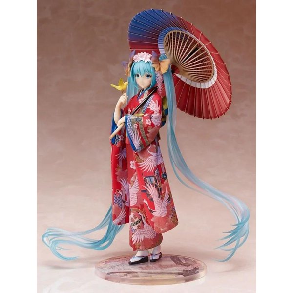 Hatsune Miku Anime Parasol Kimono Silniejsza Miku Figurka Dziewczyna Statua Zabawki Kawaii Uroczy Model Lalka Ozdoba Na Biurko Prezent ŚWiąTeczny-image