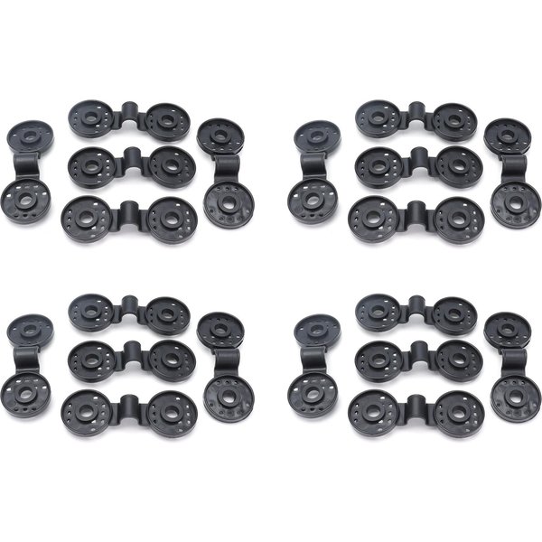 20 Piezas Clips Para Malla De Sombreado Sujetadores De Tela De Sombreo Negros Pinzas Para Invernadero Herramientas Accesorios Gray-image
