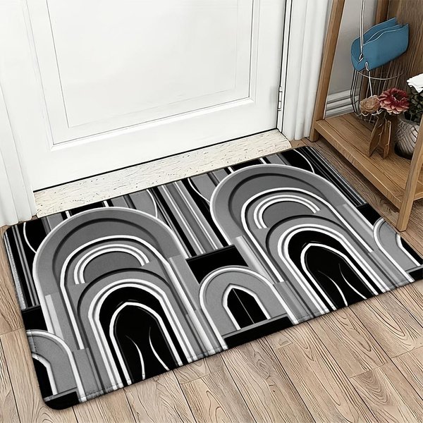 Abstrakcyjny WzóR Geometryczny Wycieraczka Mata WejśCiowa Nowoczesna WewnęTrzna ZewnęTrzna Mata Powitalna Dywanik Pod Drzwi Dekoracja Domu 40X60Cm 60X90Cm24X35In-image