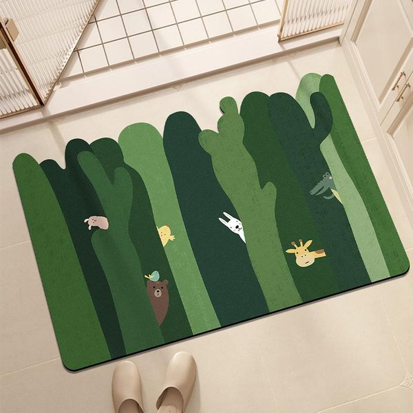 BañO Barro DiatomáCeo Suave Hogar Alfombra De BañO Absorbente Secado RáPido Alfombra De BañO Absorbente Antideslizante Alfombra Para Pies Paisaje 40 * 60CM-image