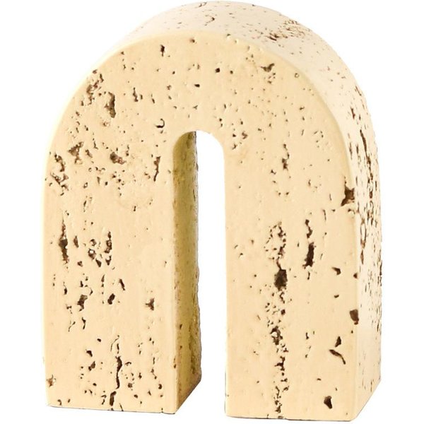 Adornos De Sala De ExposicióN De Estilo Wabi-Sabi Moderno, Sujetalibros GeoméTricos Arqueados, Adornos Para EstanteríA De Sala De Estar, Adornos De ImitacióN Travertino-image
