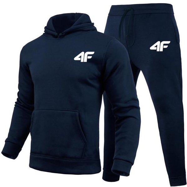 Wygodny MęSki Dres Sportowy Wysokiej JakośCi Z Kapturem + Spodnie, Casualowy Zestaw Bluz Xl-image