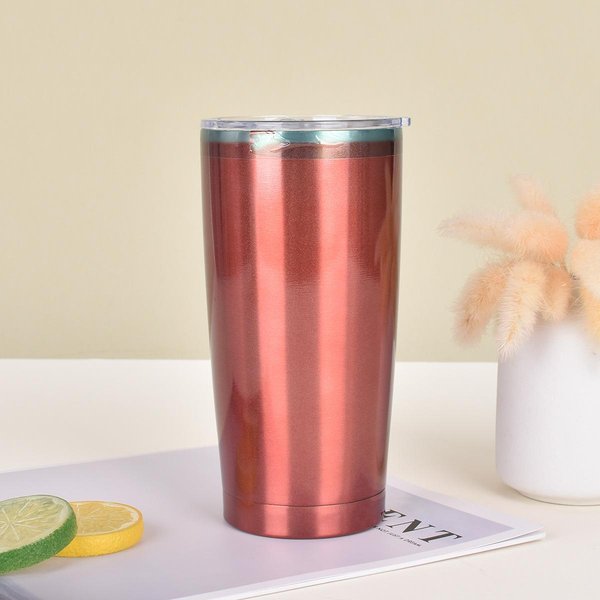 Taza De Coche De Acero Inoxidable Doble VacíO Gran Capacidad Taza De VacíO PortáTil Para Exteriores Taza AcompañAnte Para Coche 20Oz-image