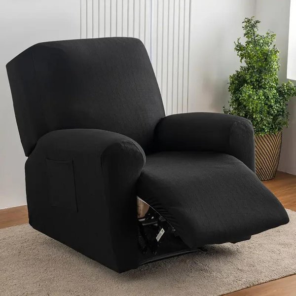 4 Piezas/Juego Fundas Para Sofá Reclinable Para Sala De Estar Jacquard EláSticas Funda Para SillóN 1 Plaza RelajacióN Cubre Sofá Dormitorio DecoracióN Del Hogar 1 Seater-image