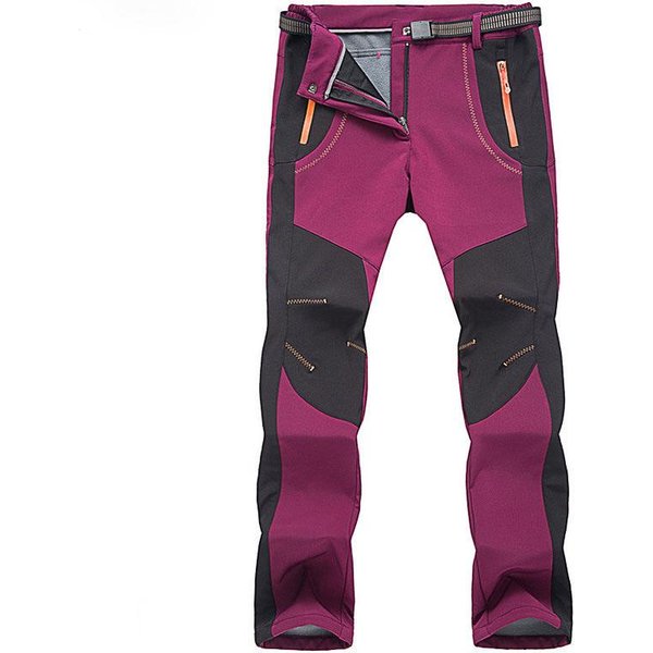 MęSkie Polarowe Spodnie Turystyczne Zimowe CiepłE Wodoodporne Wiatroszczelne Przeciwdeszczowe SzybkoschnąCe Spodnie Trekkingowe Kempingowe Outdoor Soft Shell Grube Spodnie Narciarskie XS Black-image