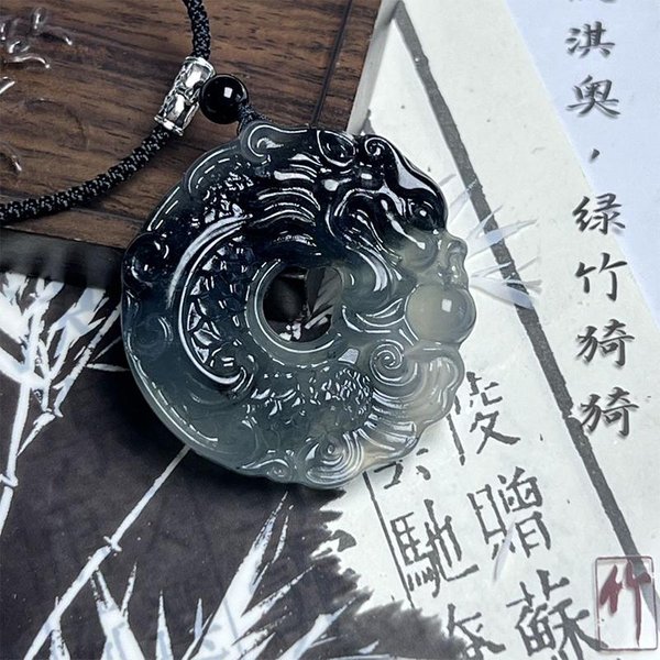 Collar Con Colgante De DragóN Y FéNix De Estilo Chino Para Mujeres Y NiñAs, Collar Con Amuletos Auspiciosos De Seguridad Para Exorcizar Malos EspíRitus A1-image