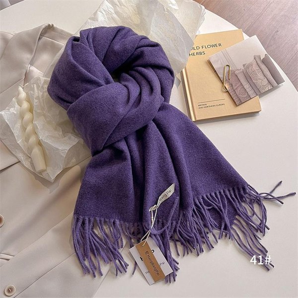 CiepłY Kaszmirowy Szalik Winer Dla Kobiet Modny GłAdki Gruby Koc Szal Pashmina Owijka Damska Bufanda Echarpe Foulard-image