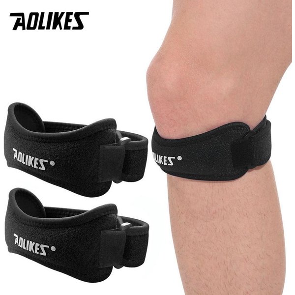 Aolikes 1 Para Ortezy Kolanowe Na BóL Kolana Rzepka Kolano Ergonomiczny Pasek WspierająCy Regulowana Opaska StabilizująCa Rzepkę Odpowiednia Do KoszykóWki Biegania White-image