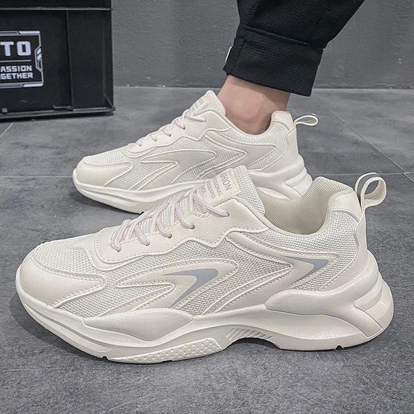MęSkie Buty Z Siateczki OddychająCe Modne Sneakersy Nowe Buty Codzienne Dla MężCzyzn Wygodne Sportowe Buty Na Platformie Zapatillas De Hombre 39 Gray-image