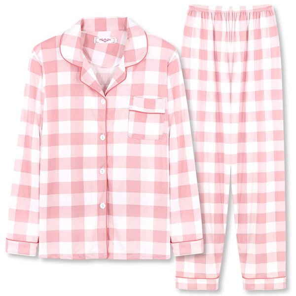 Conjunto De Pijama Ropa De Dormir Para Mujer Primavera OtoñO Para Estar En Casa Conjunto De PantalóN De Manga Larga Casual Transpirable Para Dormir Estar En Casa L White-image