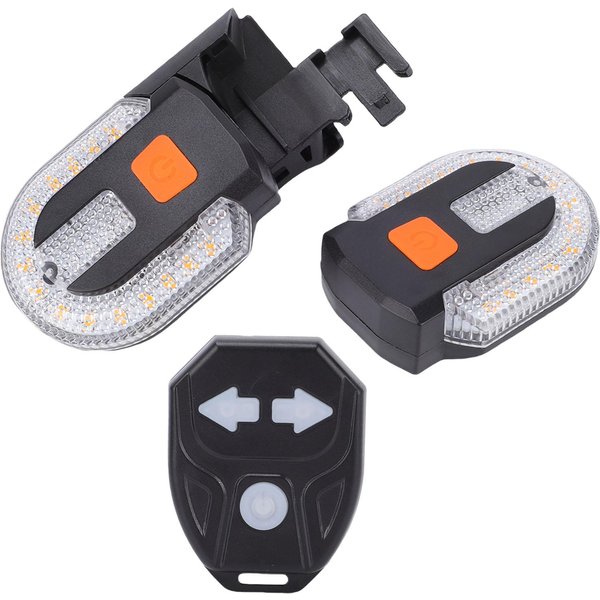 Kierunkowskazy Rowerowe USB ŁAdowane Wodoodporne IPX4 LED Dzielone Tylne Kierunkowskazy Rowerowe Z Bezprzewodowym Pilotem Do Gray-image