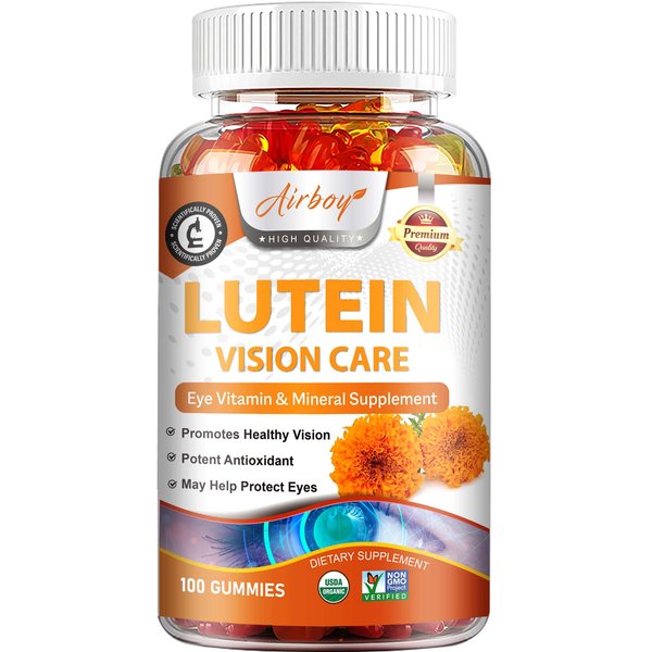 Gominolas De LuteíNa Para La Salud Ocular, Contiene Zeaxantina, MultivitamíNico De LuteíNa, Protege Los Ojos, Potente Antioxidante, Adecuado Para Adultos 100*1-image