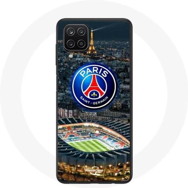 Funda - Maniacase - Samsung Galaxy A12 - Negro - Flexible - Logo Del Psg Torre Eiffel-image