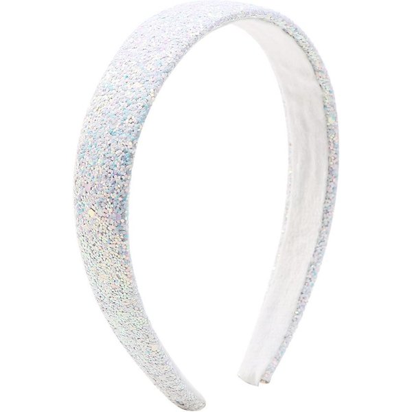Diademas Brillantes De 2,5 Cm Para NiñAs Princesa Brillante Diadema Ancha NiñOs Accesorios Lindos NiñOs Gruesa Brillo Bling Diadema White-image
