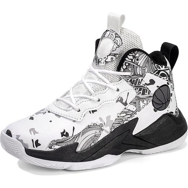 Zapatillas De Baloncesto Para NiñOs Antideslizantes Transpirables Zapatillas De Entrenamiento De Baloncesto Con Zapatillas De Baloncesto Para NiñOs Y NiñAs Zapatillas Deportivas 31-39 39-image