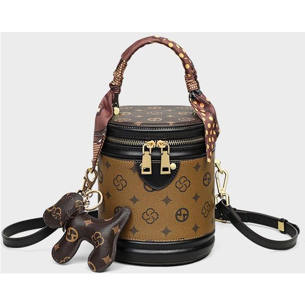 Francuski Worek Wiaderkowy Torba Damska Retro Moda Prezbiterska Torebka Kontrastowy Kolor Torba Na Ramię Na Jedno Ramię Crossbody Black-image