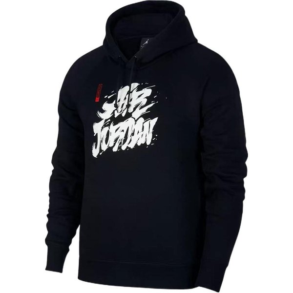 Sudadera Con Capucha De Forro Polar Con Estampado De Grafiti Jordan Para Hombre Tops Negro BV7486-010 XL Black-image