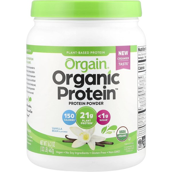 Orgain, ProteíNa En Polvo OrgáNica, A Base De Plantas, Vainilla, 1.02 Lbs (462 Gramos)-image