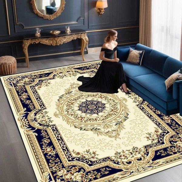 Europejskie Luksusowe Dywany Do Salonu DużY Rozmiar Dywan Dekoracyjny Hol Hotelowy MięKka Mata Sypialnia Salon Dywan AntypośLizgowy Tapis Salon 80*160Cm-image