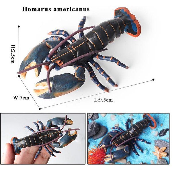 Oenux Animales Marinos SimulacióN CamaróN Tigre Cangrejo De RíO CamaróN Vida Marina Modelo Figuras De AccióN ColeccióN Juguetes Para NiñOs Regalo-image
