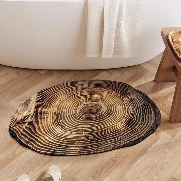 Mata ŁAzienkowa Z Ziemi Okrzemkowej, Wysoka ChłOnność, AntypośLizgowa, SzybkoschnąCa Dywanik PodłOgowy Do ŁAzienki, Toalety 50X80CM 1.6X2.6FT-image